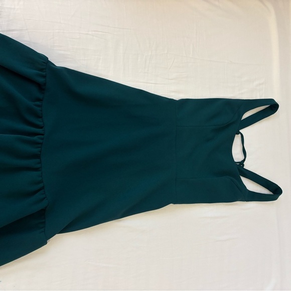 Elegant Teal Mini Dress - Picture 2 of 4